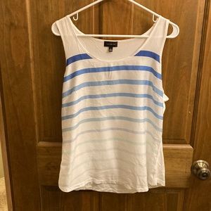 The Limited Blue & White Stripes Tank Top Sz L